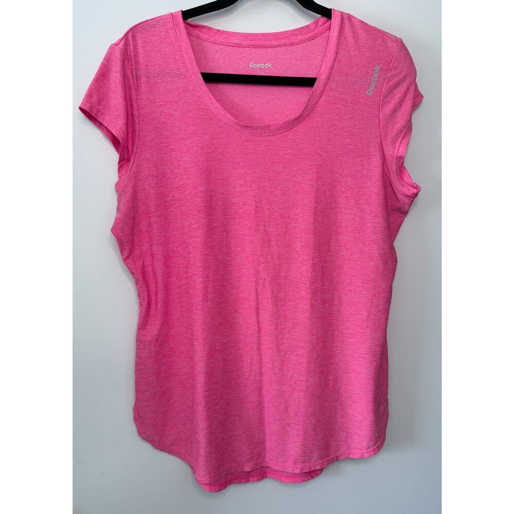 🌟Reebook Women’s Active Wear Bright Pink Short Sleeves Tee Size L